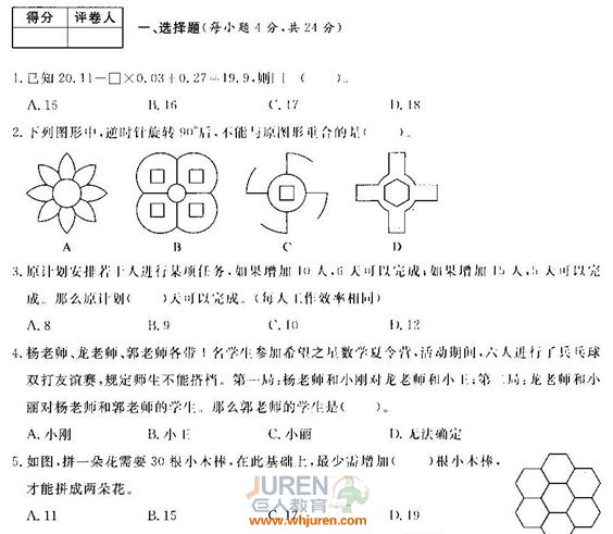 2011����߽���ϣ���������꼶���Ծ�